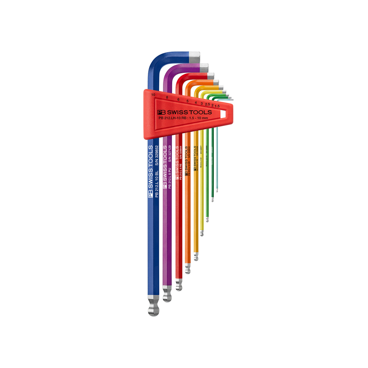 PB Swiss Long Rainbow Hex Key Set (PB 212 LH RB)