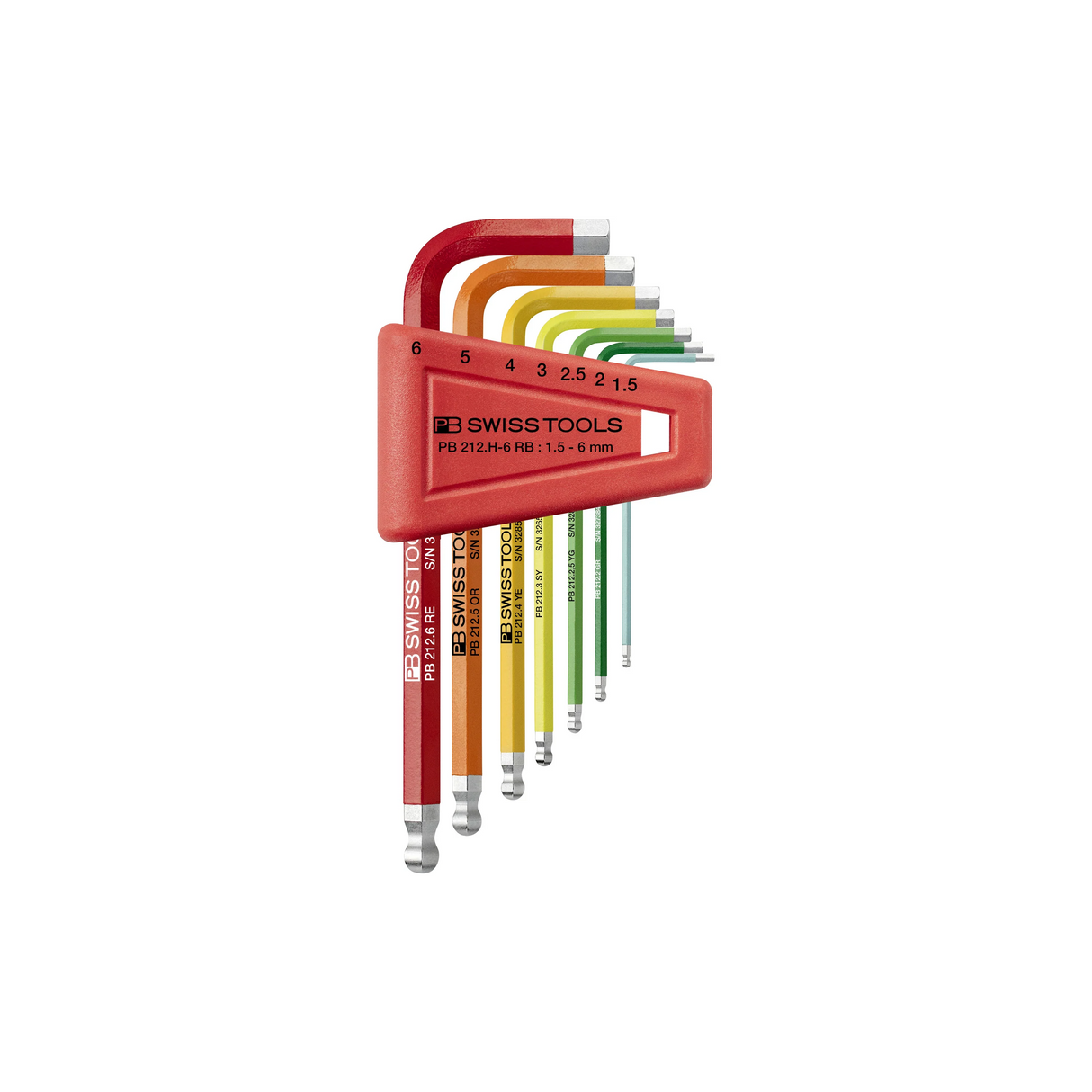 PB Swiss Short Rainbow Hex Key Set (PB 212.H-6 RB)