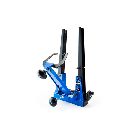 Park Tool TS-2.3 Powder Coated Blue Truing Stand on white background